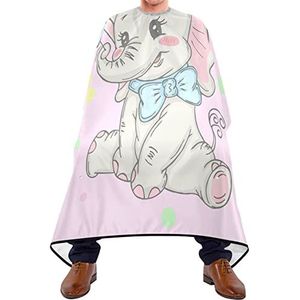Haar knippen schort 140x168cm, schattige olifant haar gesneden cape waterdichte kapper jurk grote professionele salon cape, voor haar styling, verven styling, kapperszaken
