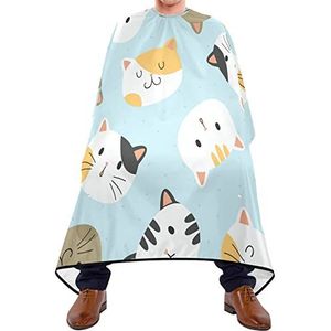 Haar knippen schort 140x168cm, schattige katten patroon kappers cape grote professionele salon cape duurzaam haar snijden jurk, voor vrouwen, kappers, mannen