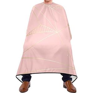 Kapper Cape 140x168cm, Roze Gouden Geometrische Professionele Salon Cape Waterdichte Kappers Snijjurk Zacht Haar Styling Cape, Voor Vrouw, Salon, Verven Styling