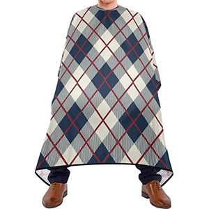 Haarknipschort 140x168cm, Geruite Navy Design Kappers Cape Verstelbare Kappers Jurk Grote Haar Styling Cape, Voor Haar Styling, Mannen, Verven Styling