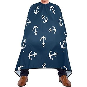 Kapper Cape 140x168cm, Navy Blue Ankers Kappers Jurk Verstelbare Haar Knipjurk Unisex Haar Gesneden Cape, Voor Volwassenen, Haar Styling, Kapper