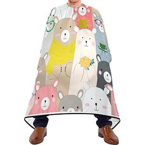 Kapper Cape 140x168cm, Leuke Beren Salon Kapper Cape Zachte Professionele Salon Cape Grote Haar Knipjurk Voor Kapperszaken, Vrouw, Mannen