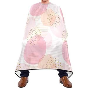 Haarknipschort 140 x 168 cm, polkadot, roze, professionele saloncape, zacht haar, stylingcape, verstelbare kappers, kappers, kinderen, volwassenen