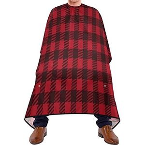Haar knippen schort 140 x 168 cm, Buffalo Plaid Haar Cut Cape Grote Professionele Salon Cape Met Druksluiting Of Haak Kappersjurk, Voor Haar Styling, Mannen, Vrouw
