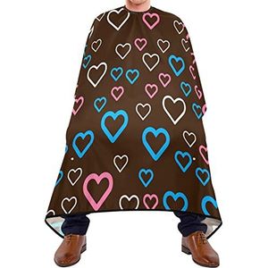 Kapper Cape 140x168cm, mooie harten kappersjurk zachte kappers cape met kliksluiting of haak kappers snijjurk, voor het verven styling, haar styling, mannen