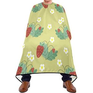 Haar knippen schort 140x168cm, schattige aardbei bloem haar snijden jurk waterdicht haar gesneden cape grote kappers cape, voor kinderen, salon, kapper winkels
