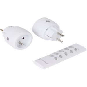 Schakelset | 2 Schakelaars met Afstandsbediening | 3-delig | Plug & Connect | 2 draadloze stekkers met afstandsbediening