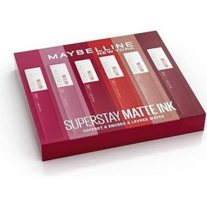 Maybelline New York - Superstay Matte Ink - Set van 6 Vloeibare Lippenstiften - Langhoudend