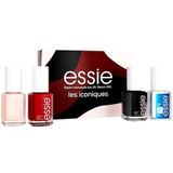 Essie - Les Iconicics-set - 3 grote lakken plus 1 All-in-One Base, versterkende en toplaag - Langdurig en hoogglans - Intense Kleur - 4 x 13,5 ml