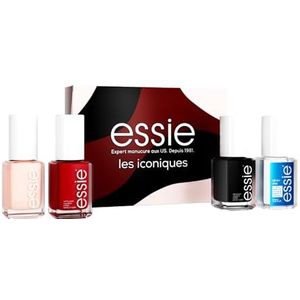 Essie - Les Iconicics-set - 3 grote lakken plus 1 All-in-One Base, versterkende en toplaag - Langdurig en hoogglans - Intense Kleur - 4 x 13,5 ml