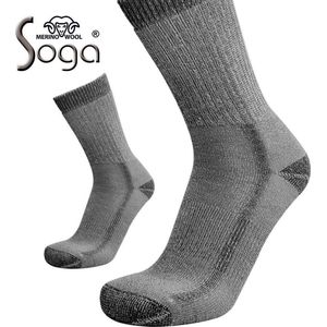 Eureka - Merino Wollen Wandelsokken - Unisex - Grijs