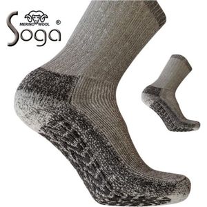 Eureka - S4 - Huissokken - Grijs - Merino Wol - Antislip