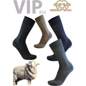 Eureka - S13 VIP - Dunne Merino Wollen Sokken - Black - 46-48