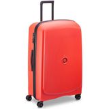 DELSEY PARIS BELMONT Plus Grote koffer harde schaal, 82 x 52 x 35 cm, 123 liter, XL, donkerrood, Rood (Faded Red), 123 l, loopwerk
