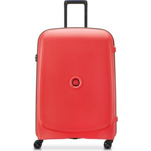 DELSEY PARIS - BELMONT PLUS - Grote harde koffer - 76x52x32 cm - 102 liter - L - Fane Red, Fane rood, L, Koffer