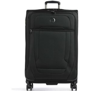 DELSEY PARIS - HELIUM DLX - Grote koffer, zacht, uittrekbaar - 77x49x33 cm - 115 liter - XL - Zwart, zwart., Koffer