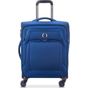 DELSEY Paris OPTIMAX LITE, blauw, XS (55 cm - 35 l), Optimax Lite koffer trolley voor cabine, slim, 4 dubbele wielen, 55 cm, Blauw, Optimax Lite koffer voor cabine, slim, 4 dubbele wielen, 55 cm