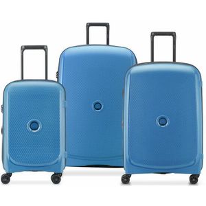 Delsey Paris Belmont Plus 4 wielen Kofferset 3-delig zink blau