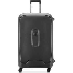DELSEY PARIS - MONCEY - Grote koffer met harde schaal, gerecycled materiaal - 82 x 53 x 33 cm - 117 liter - XL - zwart, Zwart, XL, Harde koffer