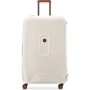 DELSEY PARIS - MONCEY - Grote koffer met harde schaal, gerecycled materiaal - 82 x 53 x 33 cm - 117 liter - XL - Angora, Gebroken wit, XL, Harde koffer