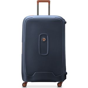 DELSEY PARIS - MONCEY - Grote koffer met harde schaal, gerecycled materiaal - 82 x 53 x 33 cm - 117 liter - XL - inktblauw, Blauw, XL, Harde koffer