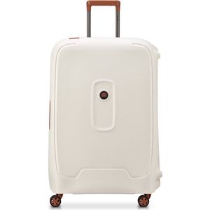DELSEY PARIS - MONCEY - Grote koffer met harde schaal, gerecycled en recyclebaar materiaal - 76x52x30 cm - 97 liter - L - Angora, Gebroken wit, L, Harde koffer
