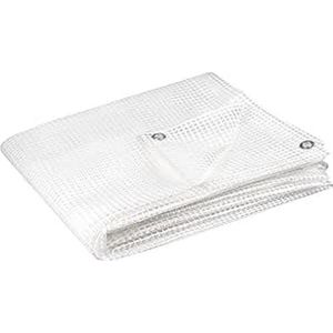 Cogex 82653 polyethyleen beschermend verstevigd zeildoek, 2 x 3 m, 160 g/m², transparant doorschijnend. hoge weerstand, scheurvast en waterdicht UV-gestabiliseerd. Transparant verstevigd zeildoek, helder, 2 x 3 m