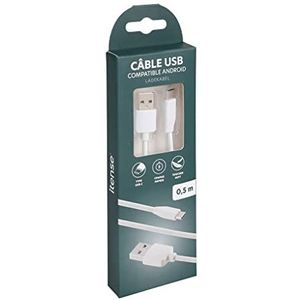 ITENSE - Snellaadkabel type USB-C – kabellengte: 0,5 m – compatibel met Android – robuust – versterkte eindkappen voor een betere duurzaamheid – uitgangsstroom: DC 5 V/2400 mAh