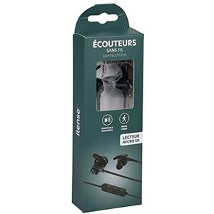 ITENSE - In-ear hoofdtelefoon met Bluetooth – draadloze hoofdtelefoon – geïntegreerde afstandsbediening – handsfree – oplaadbare batterij: 50 mAh – Micro SD-speler – levering met oplaadkabel: 30 cm
