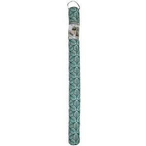 COGEX - Tochtstopper, deurkussen - Isolerende tochtstrip - Diameter: 6,5 cm - Lengte: 80 cm - Hoes: 100% polyester - Kleur: groen bladpatroon - Klittenband en dubbelzijdig plakband