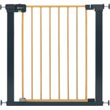 Safety 1st Easy Close Metal Traphekje - 73 t/m 80 cm - Uitbreidbaar -Klembevestiging - Wood Effect