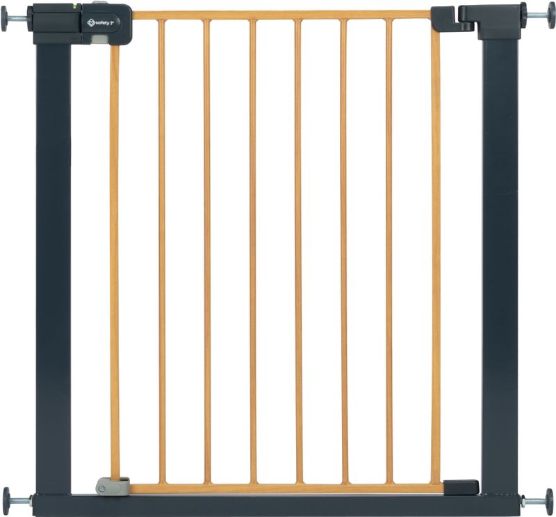 Safety 1st Easy Close Metal Traphekje - 73 t/m 80 cm - Uitbreidbaar -Klembevestiging - Wood Effect