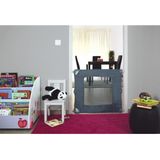 Safety 1st Veiligheidsbarrière voor reizen, traphekje voor reizen, traphekje met drukknop, barrière voor baby's en honden, van 6 maanden tot 2 jaar, donkergrijs (donkergrijs)