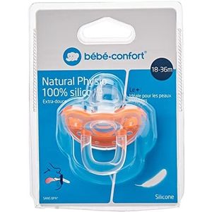 Bebeconfort Natural Physio fopspeen van siliconen, 18/36 maanden, willekeurige kleurkeuze