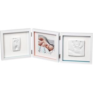 Baby Art Essentials 3-delige fotolijst met voetafdruk of babyhandafdruk, mooi souvenir of cadeau, afmetingen: 20 x 51 x 17 cm en rechthoekig, essentieel