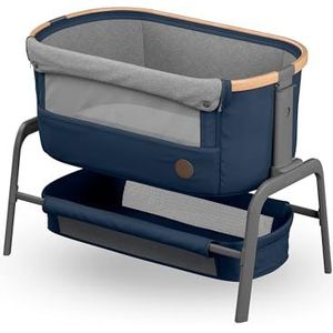 Maxi-Cosi Iora Eenvoudig Aan Te Schuiven Co-Sleeper, Bijzetbed Met Zacht Matras, Eenvoudig Opvouwbaar, In Hoogte Verstelbaar, Geschikt Vanaf De Geboorte, 0 Maanden - 9 Kg, Essential Blue (blauw)