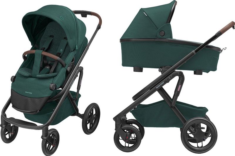 Maxi Cosi Lila XP+ Kinderwagen Essential Green Kinderwagen inclusief reiswieg en zitje