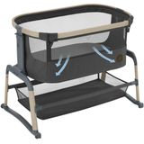 Maxi-Cosi Iora Air co-sleeper en wieg, slaapkamerwieg, ademende netstof, in hoogte verstelbaar, wieg met matras, Eco Care, geschikt vanaf de geboorte, 0 maanden tot 9 kg, Beyond Graphite