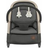 Maxi-Cosi Kori 2-in-1 Baby wipstoel met speelgoedboog, 0-2 jaar, tot 15 kg, Baby bouncer, 3 ligstanden met één hand, Easy-in harnas, Lichtgewicht en compact, 2 speeltjes, Beyond Graphite