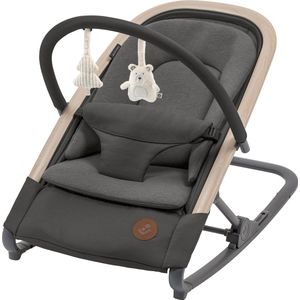 Maxi-Cosi Kori 2-in-1 Baby wipstoel met speelgoedboog, 0-2 jaar, tot 15 kg, Baby bouncer, 3 ligstanden met één hand, Easy-in harnas, Lichtgewicht en compact, 2 speeltjes, Beyond Graphite