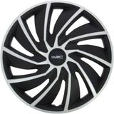 WRC - Wieldoppen - Zilver/Zwart - ABS - Set van 4