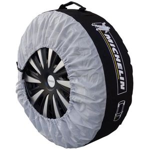 MICHELIN - Set van 4 Velg/Bandenhoezen - Nylon - Zwart