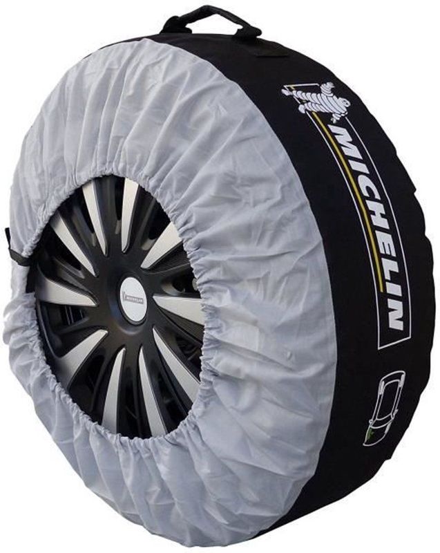 MICHELIN - Set van 4 Velg/Bandenhoezen - Nylon - Zwart