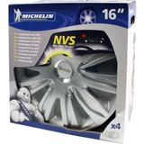 Michelin - Set van 4 Wieldoppen - Lichtgrijs Metallic - ABS Kunststof - Schokbestendig