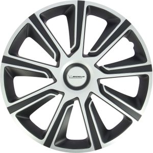 Michelin Wieldoppen 15 inch - zilver/zwart - 4 stuks