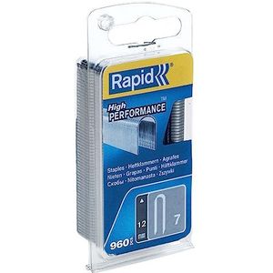 Rapid Nieten voor Tacker Type 7, 12mm Nietjes, 960 St., met Ronde Kop voor Kabels tot 6mm