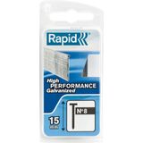 Rapid - Brads Type 8 - Spijkers - 15mm - Gegalvaniseerd - 1.000 Stuks
