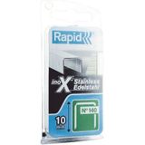 RAPID 40109575 Nieten voor Tacker RVS Type 140, 10mm Nietjes V2A, 648 St, Vlakdraadnieten voor Hout en Folie10 mm, roestvrij staal