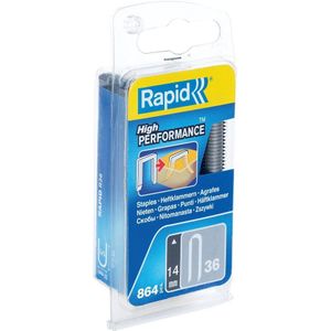 RAPID 40109627 Nieten voor Tacker Type 36, 14mm Nietjes, 864 St, met Ronde Kop voor Kabels tot 6mm,Nr.36, 14 mm,Metaal
