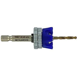 Tivoly boor Medžio ir metalo spelžtas gilintuvas su ribotuvu Ø3mm, HEX kotelis